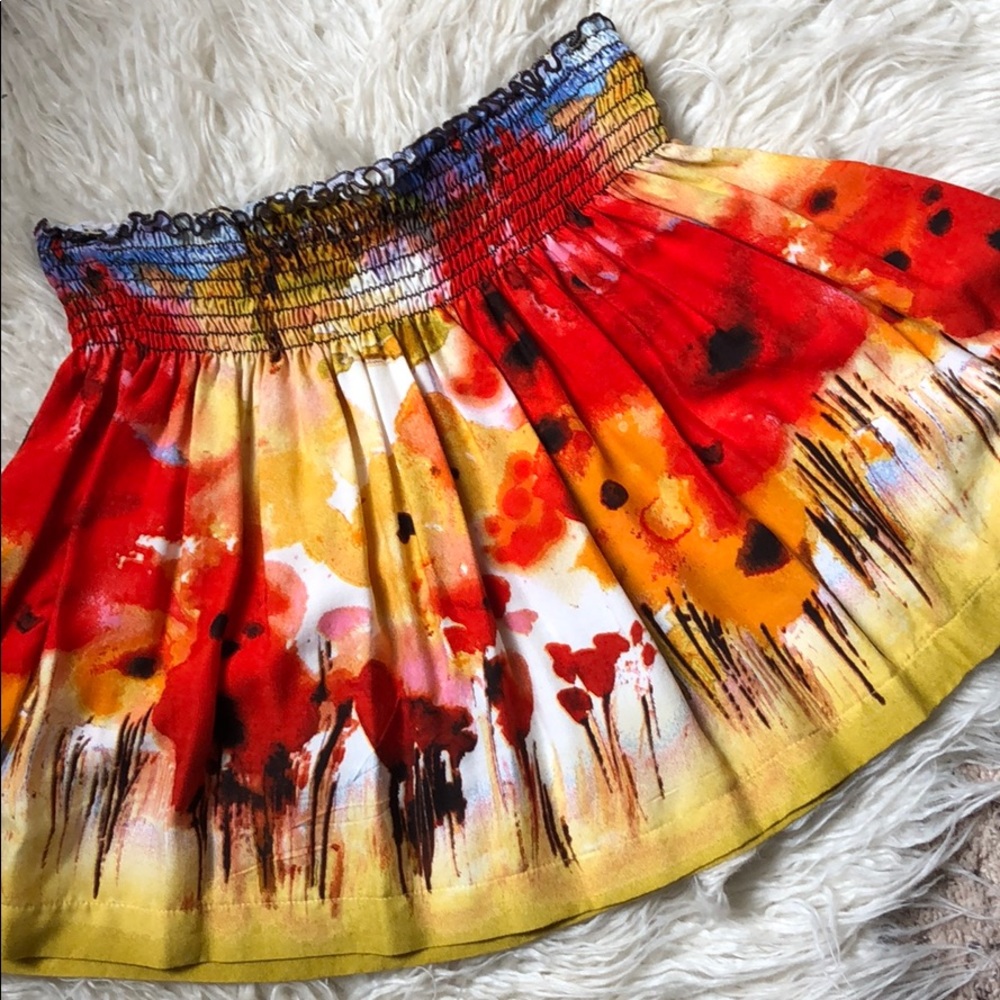 Watercolor Floral Skirt